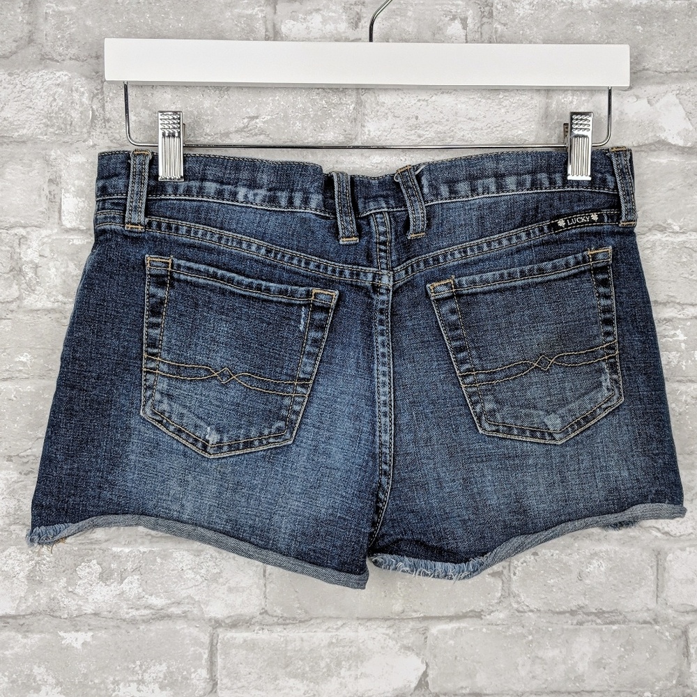 Lucky Brand Denim Shorts Coral Embroidered 0 25 - Picture 3 of 5